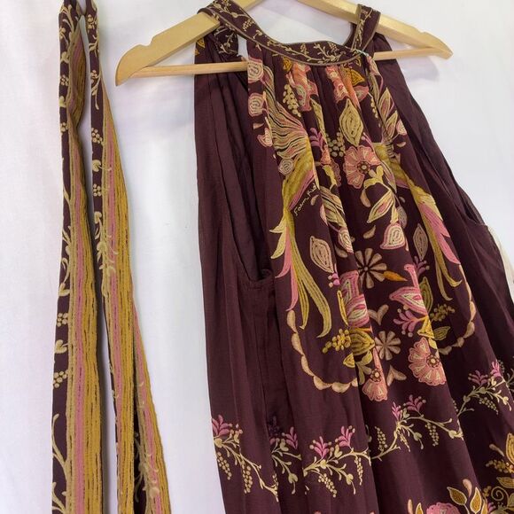 FARM Rio Bella Burgundy Floral Maxi Dress - Picture 4 of 4